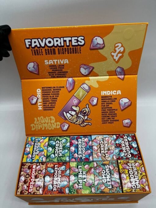 Buy 3G Favorites in stock now for sale, Puffin Liquid Diamonds 2 grams in stock, buy Puffin Blueberry Cookies, RoyalHigh Nerd Mystery Disposable Vape.