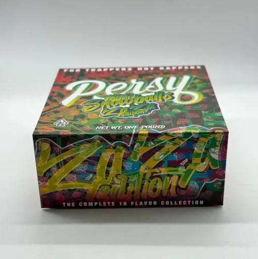 Buy Persy Minis Snowballs Zaza Edition The Ultimate 1 lb Box of 16 Exotic Flavors in stock now for sale, Cold Fire Juice Bar Disposable Vape in stock.