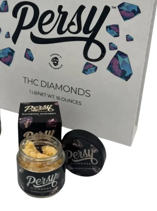 Buy Persy Diamonds Rainbow Sherbet 1oz Baller Jar in stock now for sale, Turn Up Disposable Carts for sale, buy Baked Bar Disposable Vape.