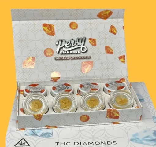 Buy Persy Diamonds Tangelo Creamsicle 1oz Baller Jar in stock now for sale, Trudose Gummies for sale, buy Devour Medicated Chocolate 600mg.