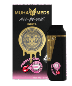 Buy Muha Meds All In One Bubble Gum Indica in stock now for sale, Muha Meds All In One Blueberry Cookies Indica in stock near you.