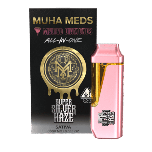 Buy Muha Meds Melted Diamonds All In One Super Silver Haze in stock now for sale, Muha Meds Live Resin All In One Sour Diesel Sativa in stock now.