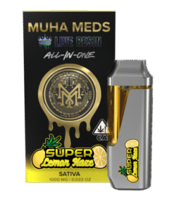 Buy Muha Meds Live Resin All In One Super Lemon Haze in stock now for sale, Muha Meds All In One Blueberry Cookies Indica for sale near you.