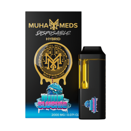 Buy Muha Meds 2g Disposable Blue Slushie in stock now for sale, Muha Meds Mavericks All In One Mimosa Sativa in stock near you.