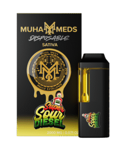 Buy Muha Meds 2g Disposable Super Sour Diesel in stock now for sale, Muha Meds Mavericks All In One Garlic Jelly Indica in stock near you.