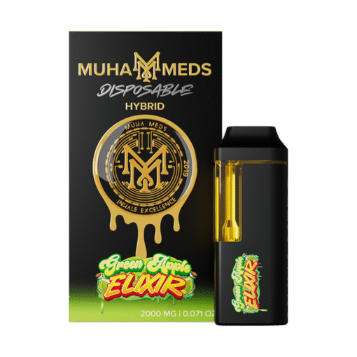 Buy Muha Meds 2g Disposable Green Apple Elixir in stock now for sale, Muha Meds Live Resin All In One Sour Diesel Sativa in stock.