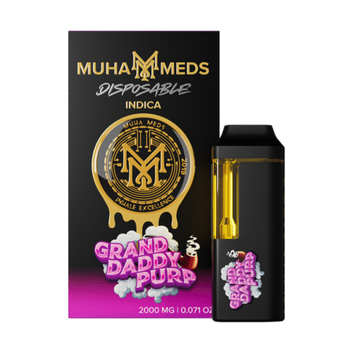 Buy Muha Meds 2g Disposable Grand Daddy Purp in stock now for sale, Muha Meds Live Resin All In One Sour Diesel Sativa for sale.