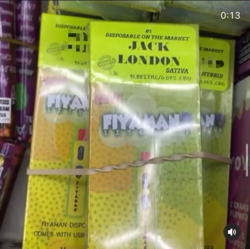 Buy Fiyaman Disposable Jack London in stock now for sale, Fiyaman Disposable Fiyaman Ice for sale, buy Fiyamans Disposable Mandarin Jarritos in stock now.